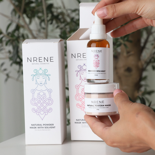 Natural Powder Mask with Solution for oily and inflammation-prone skin