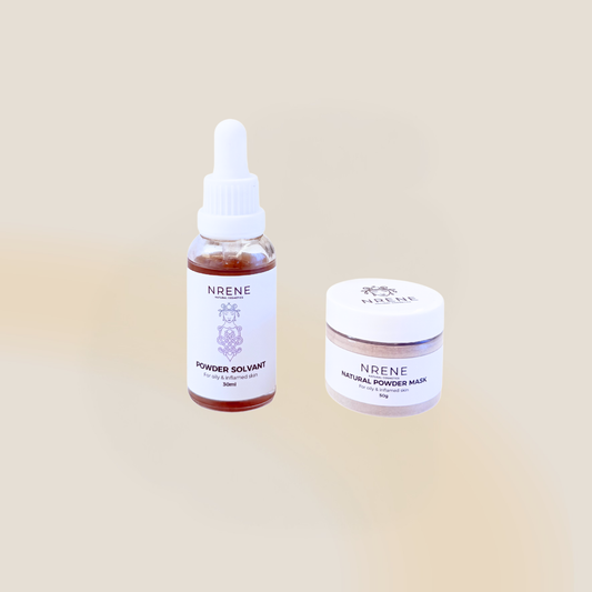 Natural Powder Mask with Solution for oily and inflammation-prone skin